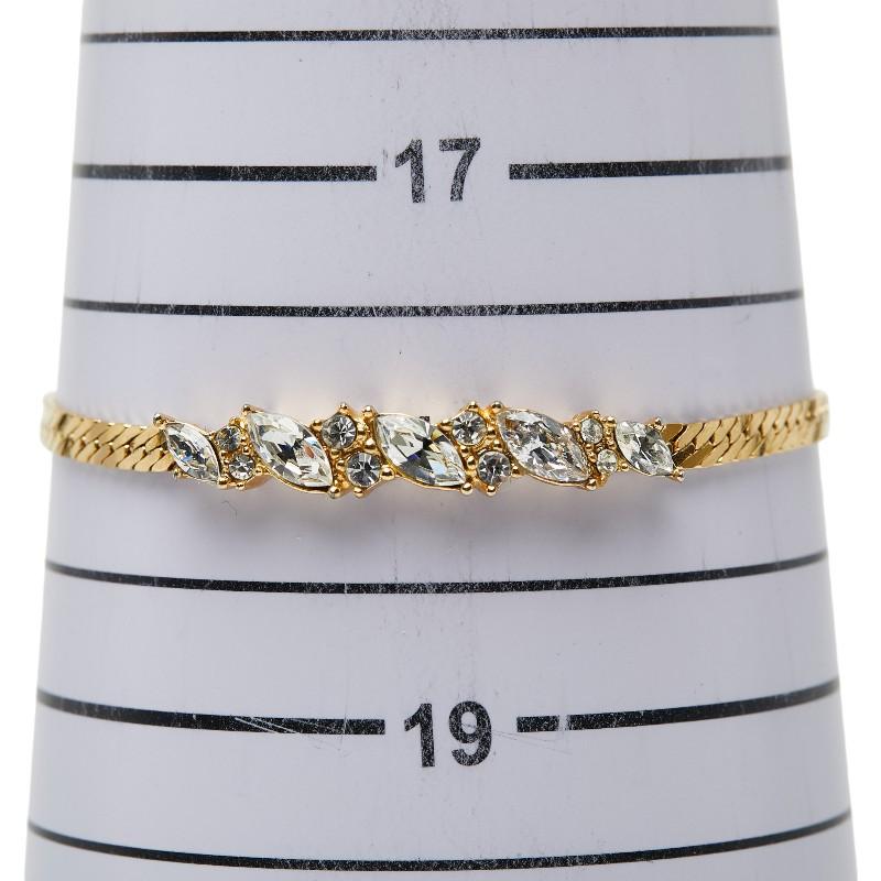 ディオール DIOR ブレスレット ゴールド ディオール ブレスレット ゴールド メッキ ラインストーン レディース