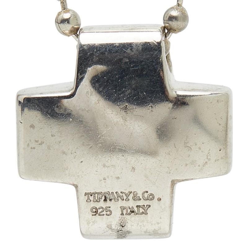 TIFFANY ローマン クロス ネックレス ぷっくり 廃盤　ボールチェーン TIFFANY ローマン クロス ネックレス ぷっくり 廃盤 ボールチェーン