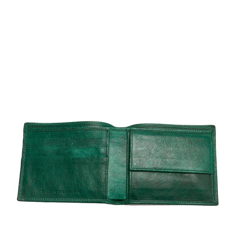 BALENCIAGA（バレンシアガ） 341269 グリーン レザー 二つ折り財布