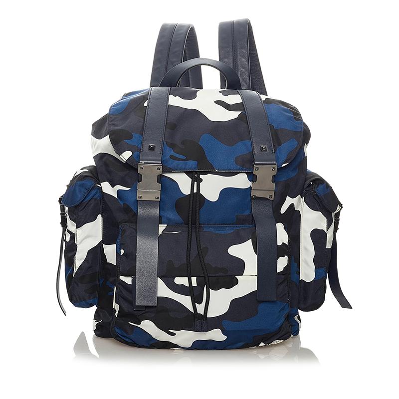 VALENTINO（ヴァレンティノ） カモフラ ロックスタッズ ブルー 