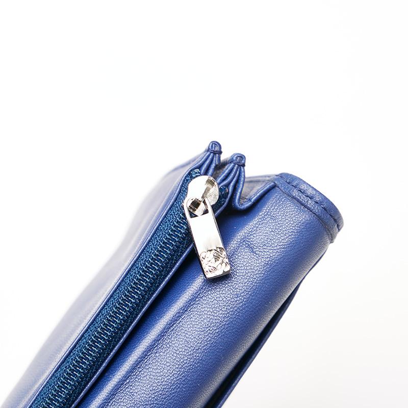 LOEWE 青 レザー 長財布 LOEWE ロエベ PUZZLE LONG HORIZONTAL W パズル ロング