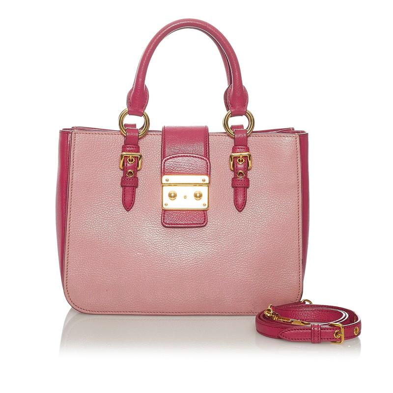 miu ミュウミュウ ピンク レザー ハンドバッグ ショルダーバッグ miu ミュウミュウ ピンク レザー ハンドバッグ ショルダーバッグ