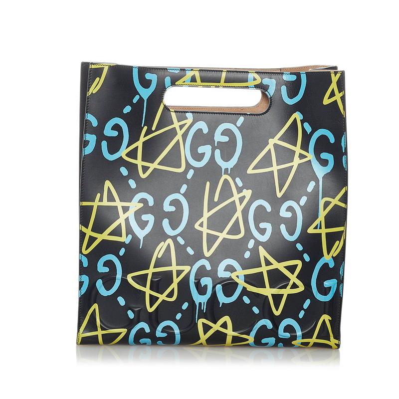 GUCCI（グッチ） ゴーストプリントスター 414476 ブラック イエロー 