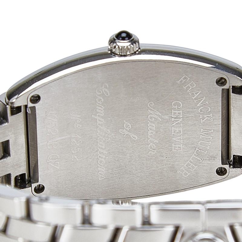 フランクミュラー トノーカーべックス 1752 黒文字盤　腕時計 フランクミュラー トノーカーベックス ダイヤ クロコレザー