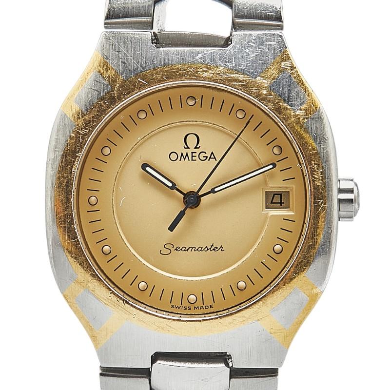 OMEGA（オメガ） シーマスター ポラリス 腕時計 クオーツ ゴールド文字 