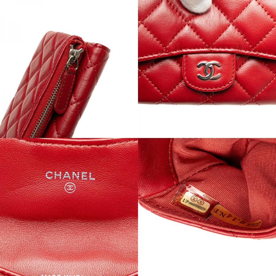 CHANEL シャネル マトラッセ ココマーク コインケース レッド CHANEL シャネル マトラッセ ココマーク コインケース レッド