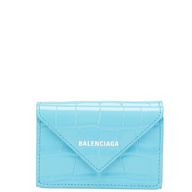 BALENCIAGA（バレンシアガ） ペーパーミニウォレット クロコ型押し 三