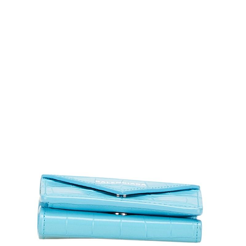 BALENCIAGA（バレンシアガ） ペーパーミニウォレット クロコ型押し 三