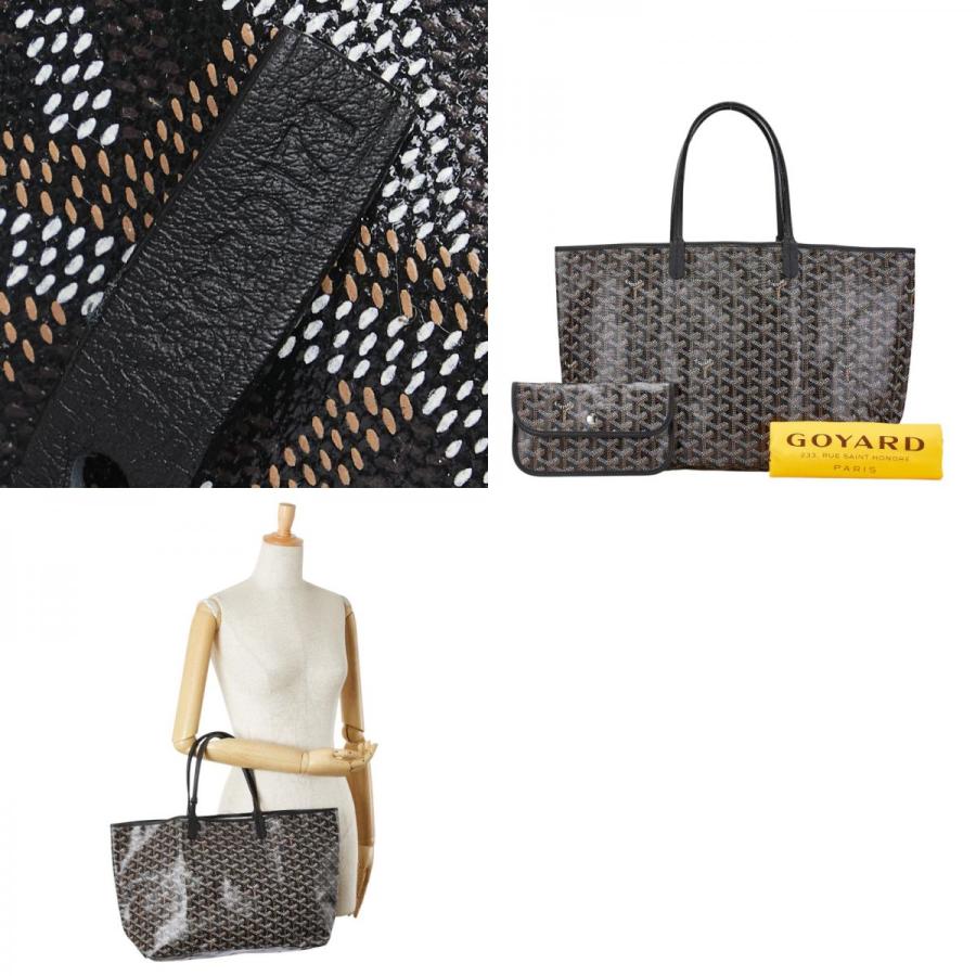 GOYARD（ゴヤール） サンルイPM トートバッグ ブラック PVC レザー