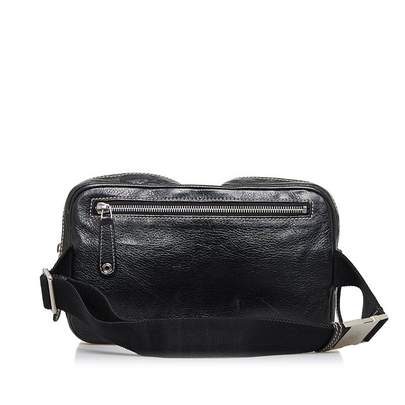 GUCCI（グッチ） ウエストバッグ ボディバッグ 201846 ブラック レザー