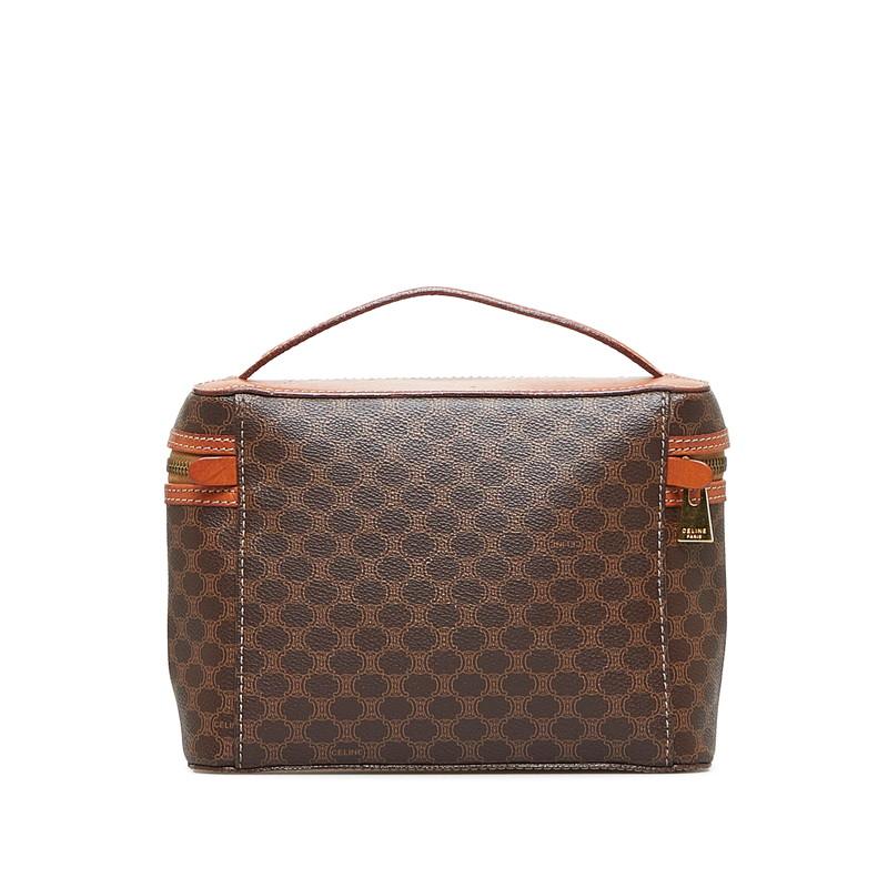 CELINE セリーヌ マカダム ハンドバッグ バニティハンド MC96 ブラウン 