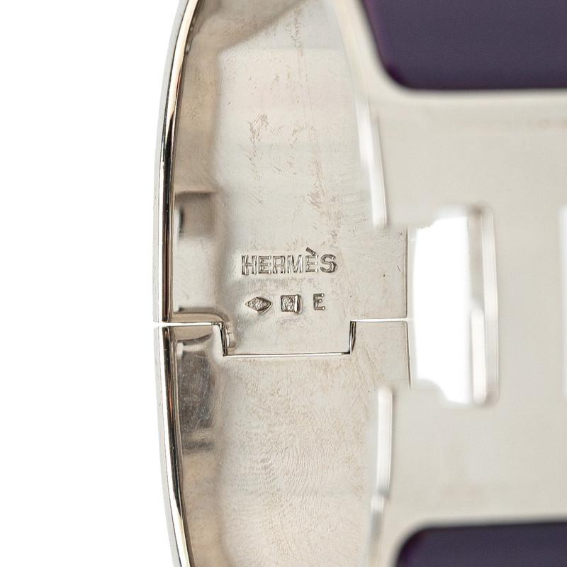 エルメス　クリッククラックPM Hバングル パープル HERMES（エルメス） クリッククラックH PM バングル シルバー パープル