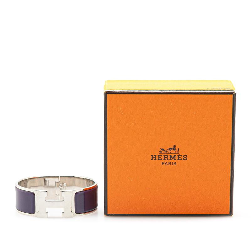 HERMES（エルメス） クリッククラックH PM バングル シルバー パープル