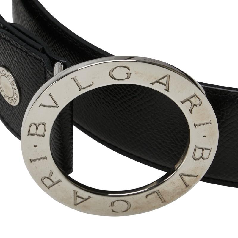 BVLGARI ブラック ベルト 105/42 BVLGARI（ブルガリ） ブルガリブルガリ ベルト 105/42 ブラック レザー