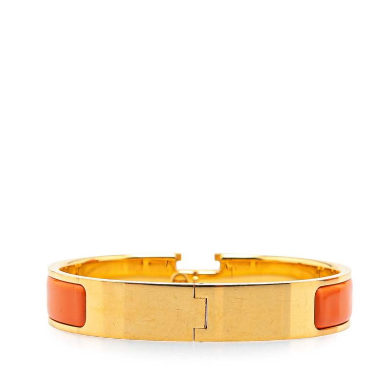 HERMES エルメス クリックH バングル PM オレンジ ゴールド HERMES（エルメス） クリックH PM ブレスレット ゴールド オレンジ