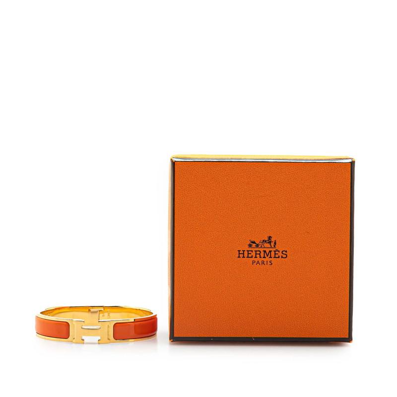 HERMES（エルメス） クリックH PM ブレスレット ゴールド オレンジ