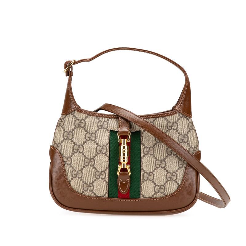 グッチ GGスプリーム オフィディア ジャッキー 1961 ミニ ハンドバッグ ショルダーバッグ 2WAY 637092 ベージュ ブラウン GUCCI 【中古】 GUCCI（グッチ） GGスプリーム オフィディア ジャッキー 1961 ミニ