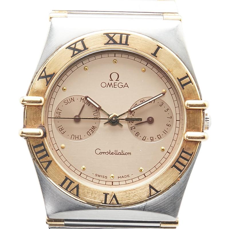 【OMEGA】オメガ コンステレーション ステンレススチール クオーツ アナログ表示 レディース ゴールド文字盤 腕時計 OMEGA（オメガ） コンステレーション 腕時計 クオーツ ゴールド文字盤