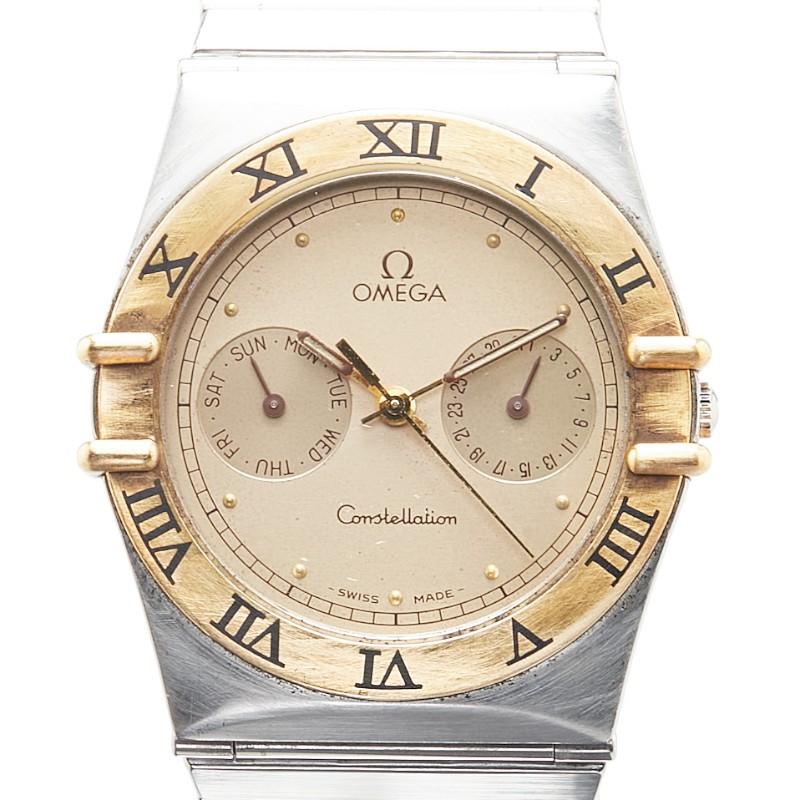 OMEGA クォーツ時計 ステンレススチール ゴールド OMEGA クォーツ時計 ステンレススチール ゴールド