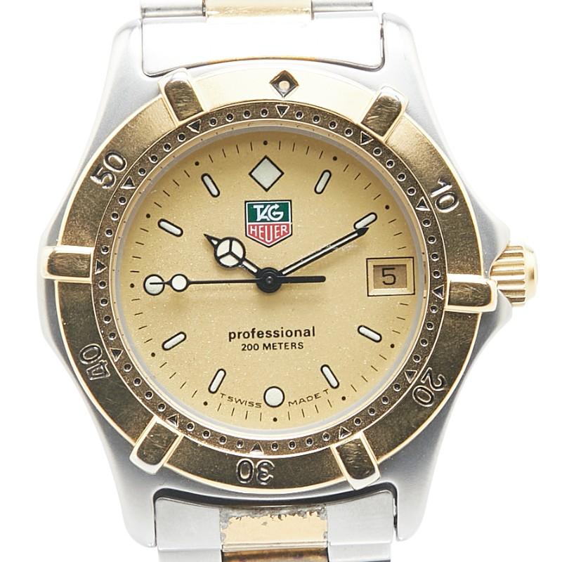稼働 TAG HEUER 964.013 タグ・ホイヤー 2000 ゴールド TAG Heuer Professional Gold Men's Watch - 964.013 for sale online