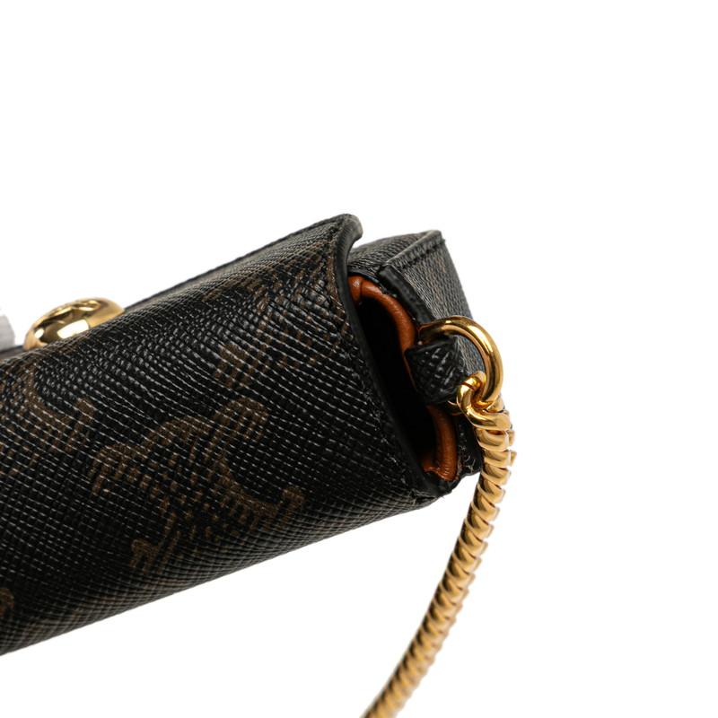 CELINE セリーヌ トリオンフ チェーン リップケース ブラウン