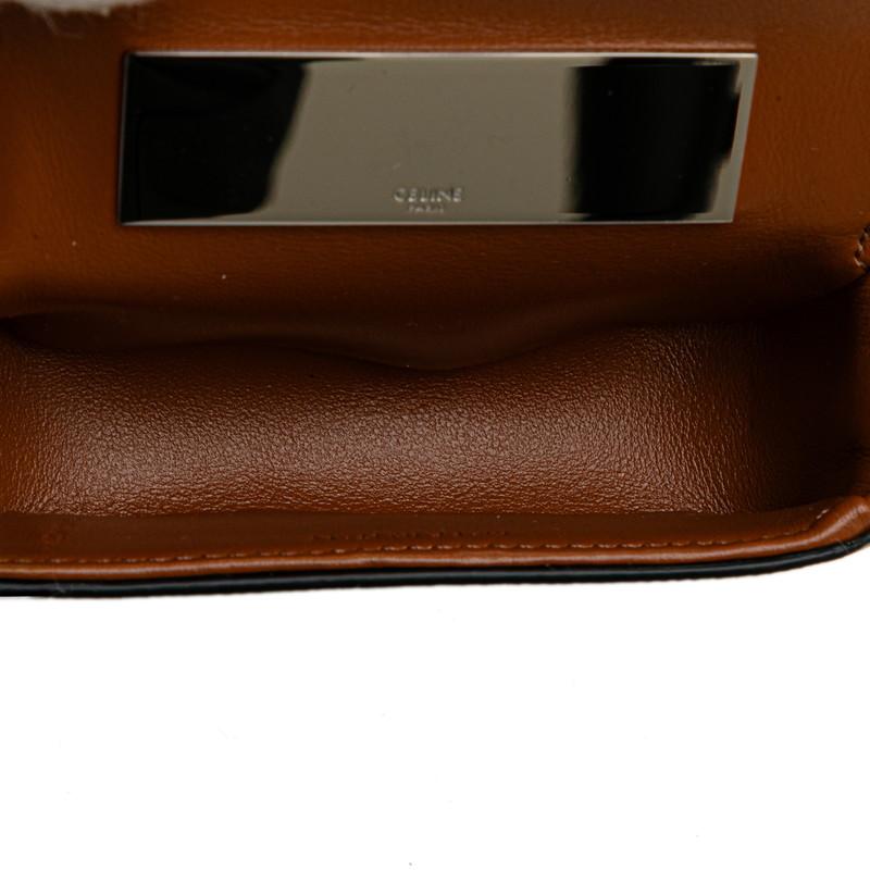 CELINE セリーヌ トリオンフ チェーン リップケース ブラウン