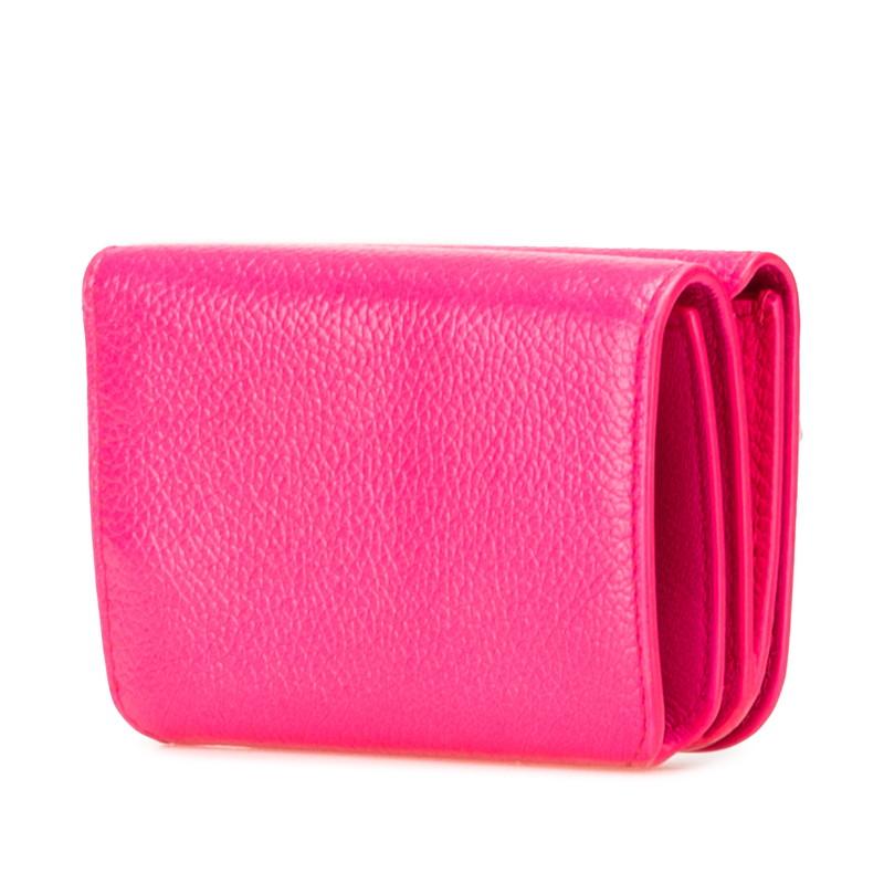 【未使用】BALENCIAGA バレンシアガ 593813 コンパクトウォレット 財布 キャッシュ ミニ エヴリデイ 三つ折り財布（小銭入れあり） レザー ピンク レディース　 BALENCIAGA（バレンシアガ） 財布 三つ折り BALENCIAGA CASH MINI