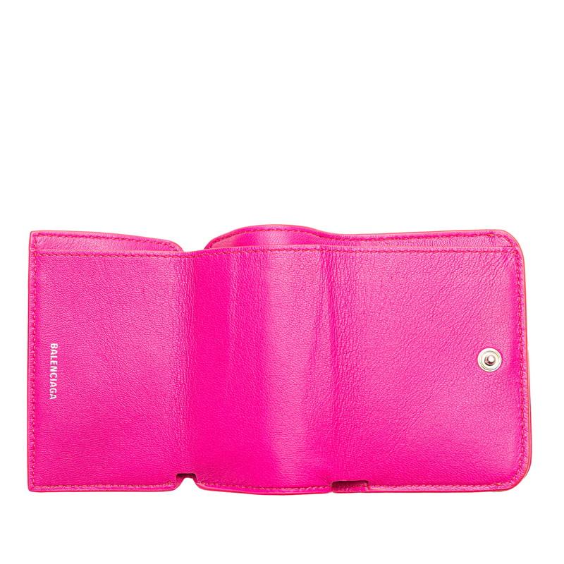 【未使用】BALENCIAGA バレンシアガ 593813 コンパクトウォレット 財布 キャッシュ ミニ エヴリデイ 三つ折り財布（小銭入れあり） レザー ピンク レディース　 BALENCIAGA（バレンシアガ） 財布 三つ折り BALENCIAGA CASH MINI
