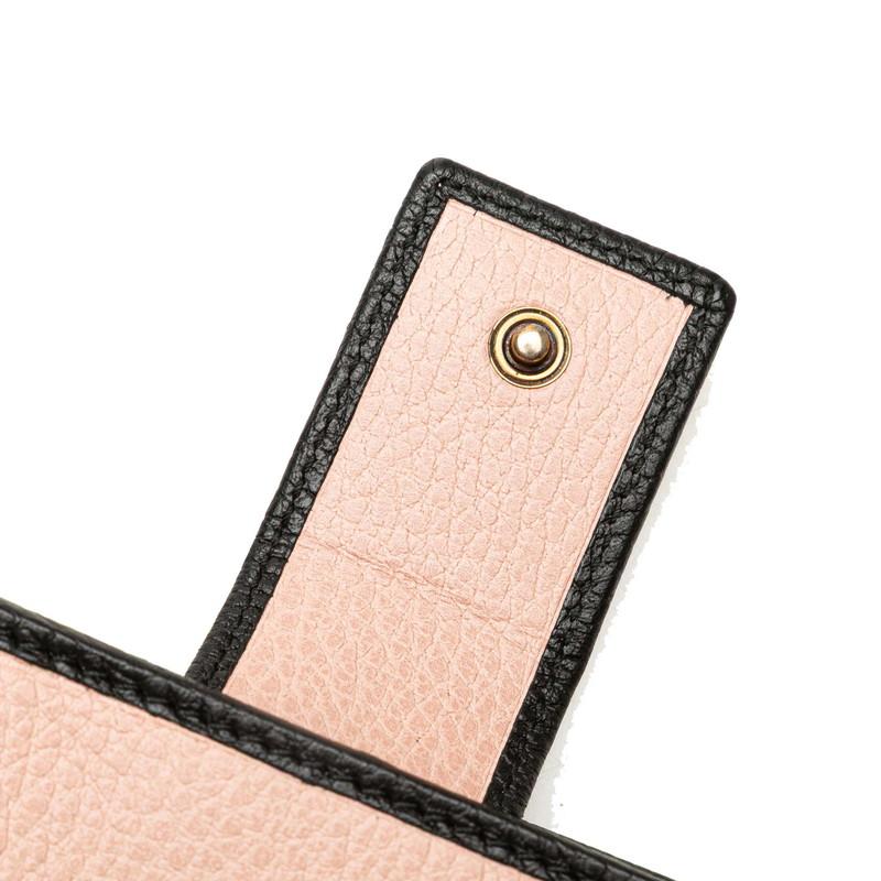 グッチ GGマーモント ボウ 二つ折り財布 524298 ブラック レザー
