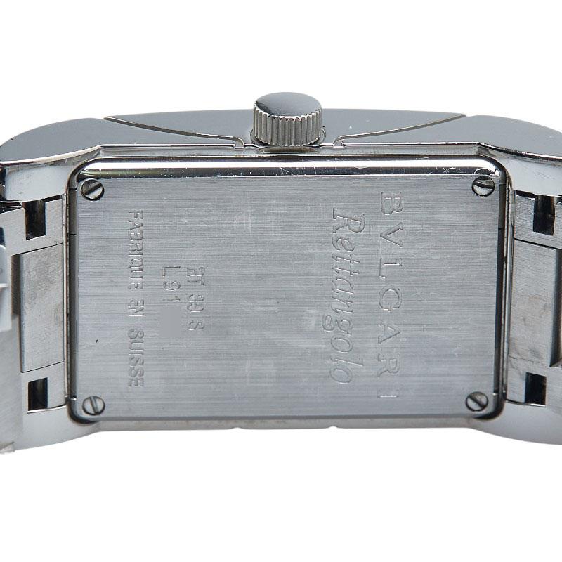 動作未確認 BVLGARI レッタンゴロ QZ RT39S スクエア BVLGARI（ブルガリ） レッタンゴロ 腕時計 RT39S クオーツ ホワイト