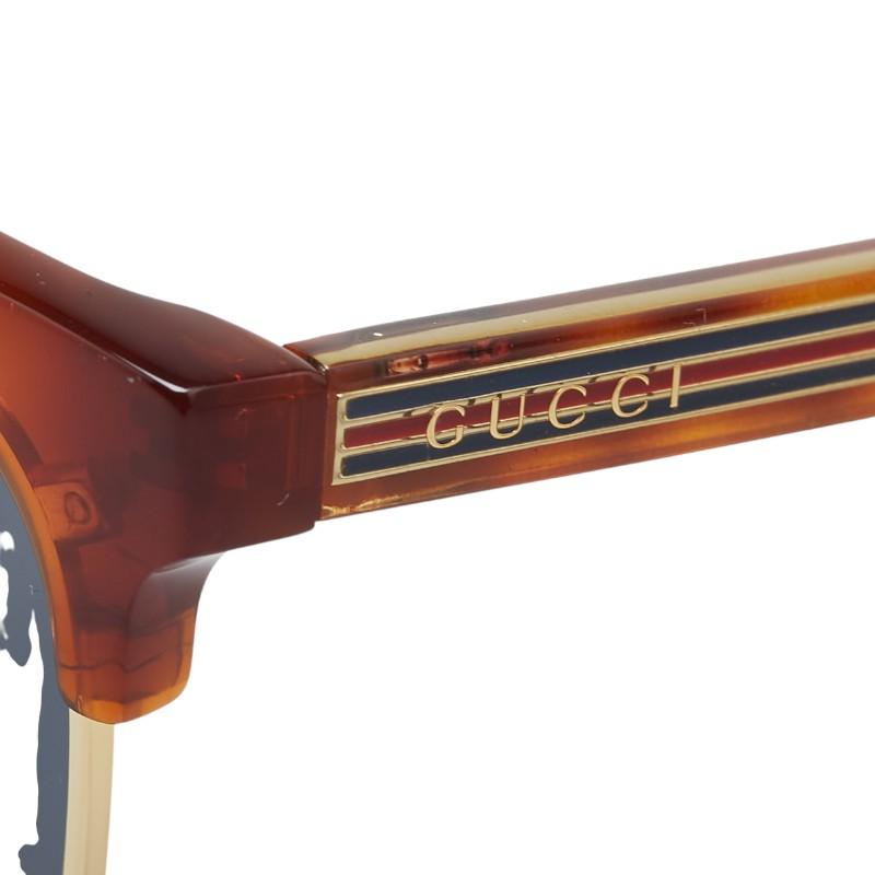 GUCCI グッチ ロゴ UVカット ハーフリム クリングスタイプ アイウェア  