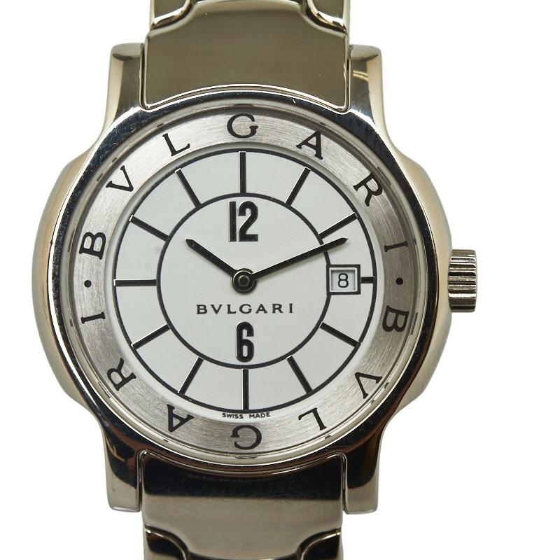 ブルガリ ソロテンポ ST29S/ST29WSSD SS クォーツ BVLGARI ブルガリ ソロテンポ ST29S ホワイト文字盤 SS クォーツ QZ