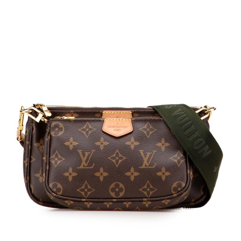 ルイ ヴィトン モノグラム ミュルティ ポシェット アクセソワール ショルダーバッグ M44813 ブラウン カーキ PVC LOUIS VUITTON 【中古】 LOUIS VUITTON（ルイ・ヴィトン） ルイ ヴィトン モノグラム