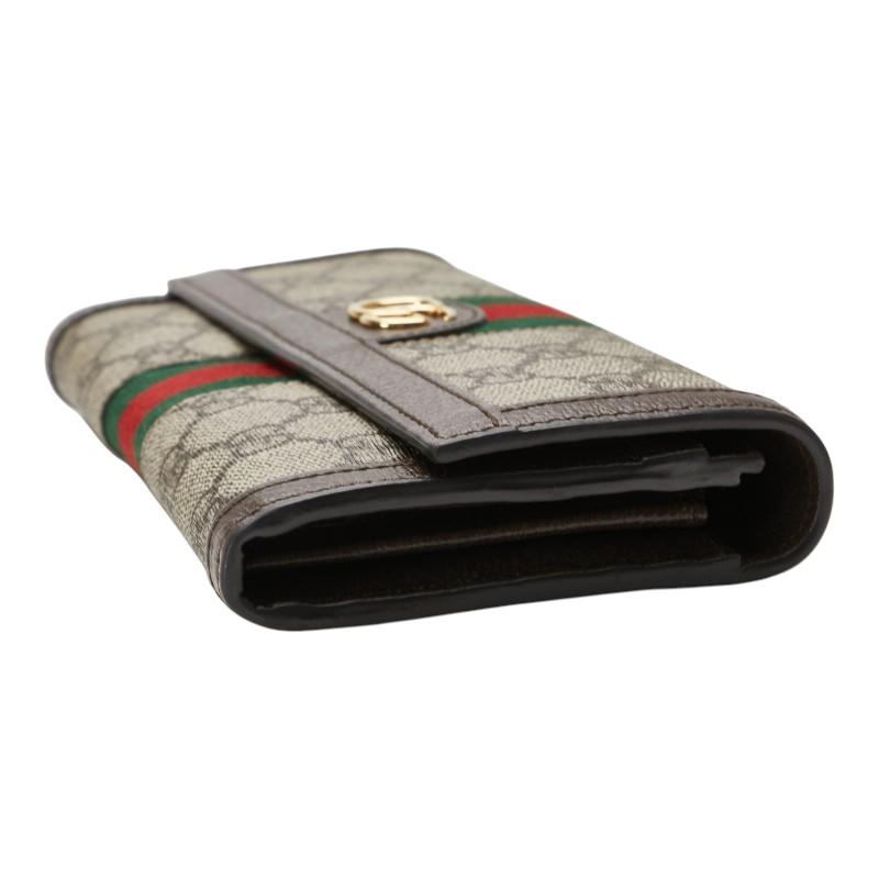 GUCCI グッチ GGスプリーム オフディア 長財布 523153 ブラウン PVC  