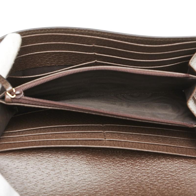 GUCCI グッチ GGスプリーム オフディア 長財布 523153 ブラウン PVC  