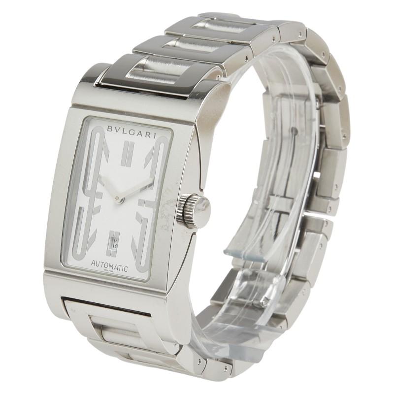ブルガリ レッタンゴロ RT45S 自動巻き ホワイト メンズ 時計 美品 稼働 BVLGARI ブルガリ レッタンゴロ 腕時計 RT45S 自動巻き ホワイト