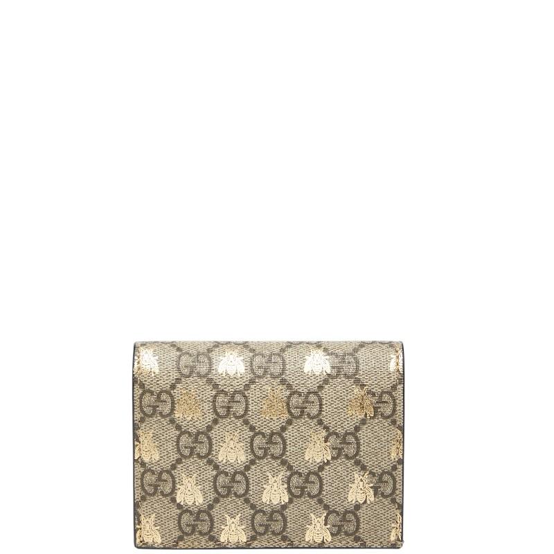 GUCCI（グッチ） ビープリント GGスプリーム 二つ折り財布 508757