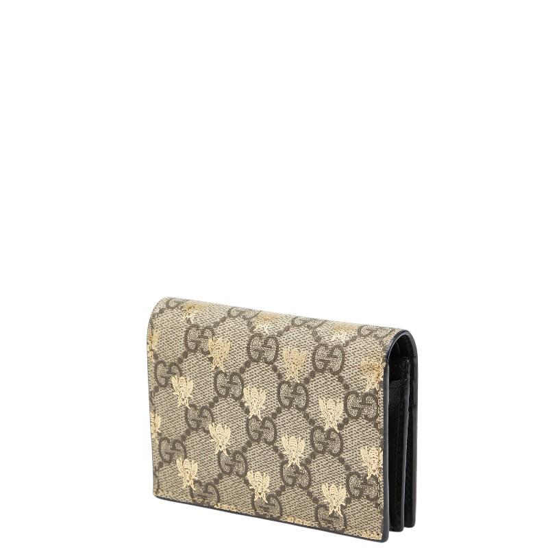 GUCCI（グッチ） ビープリント GGスプリーム 二つ折り財布 508757