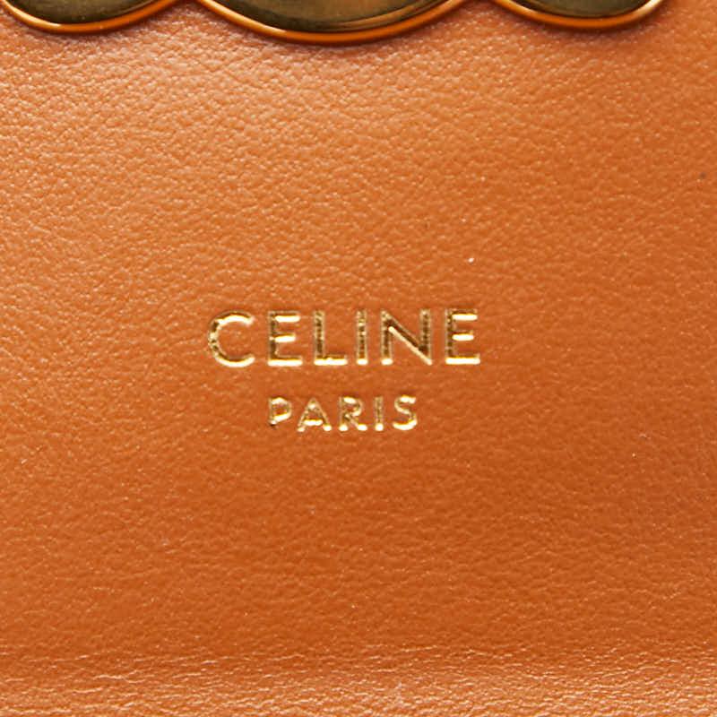 CELINE（セリーヌ） トリオンフ スモール フラップ ウォレット 三