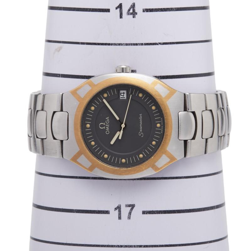 OMEGA オメガ シーマスター ポラリス 腕時計 クオーツ グレー文字盤