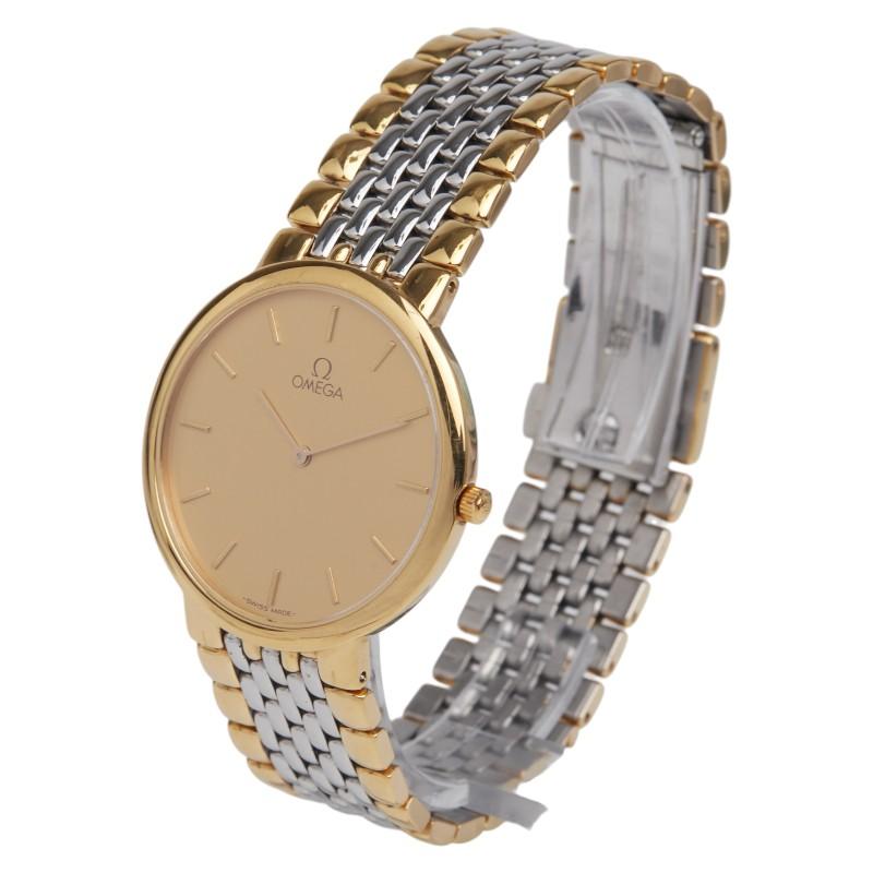 OMEGA アナログ腕時計 ゴールド文字盤　デビル OMEGA オメガ デビル 腕時計 クオーツ ゴールド文字盤