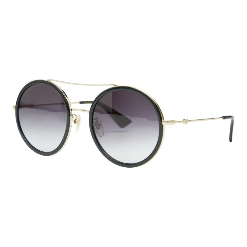 グッチ バンブルビー サングラス ラウンド グラデーションレンズ GG0061S ブラック ゴールド プラスチック レディース GUCCI 【中古】 GUCCI（グッチ） バンブルビー サングラス ラウンド グラデーション