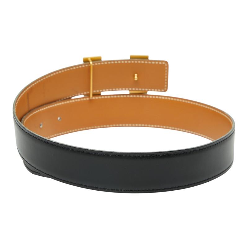 HERMES（エルメス） コンスタンスH ベルト 65 ブラック ゴールド金具