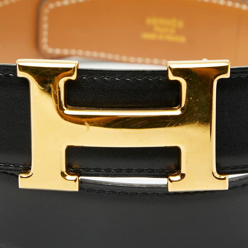 HERMES（エルメス） コンスタンスH ベルト 65 ブラック ゴールド金具
