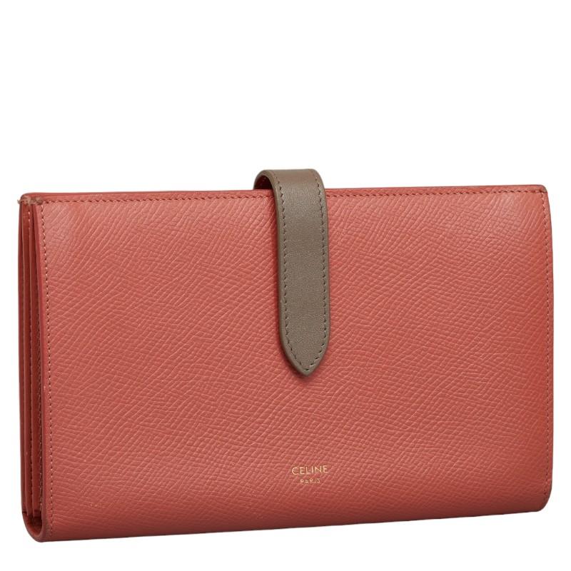 CELINE（セリーヌ） ラージ ストラップウォレット 長財布 バイカラー