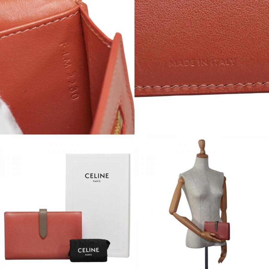 CELINE（セリーヌ） ラージ ストラップウォレット 長財布 バイカラー