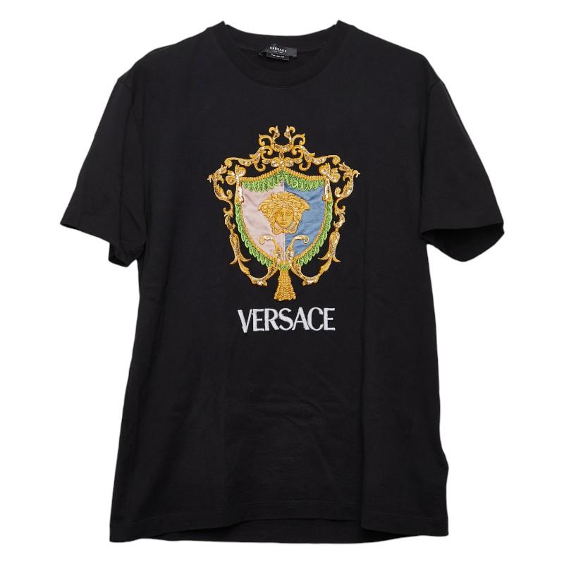 ヴェルサーチェ メデューサ Tシャツ サイズM ブラック マルチカラー