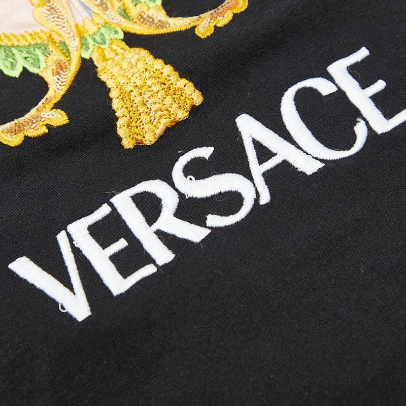 ヴェルサーチェ メデューサ Tシャツ サイズM ブラック マルチカラー