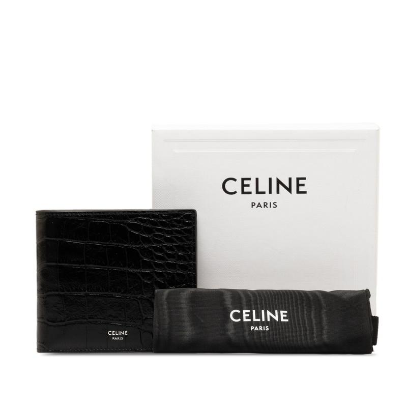 CELINE（セリーヌ） クロコ型押し バイフォールドウォレット 二つ折り
