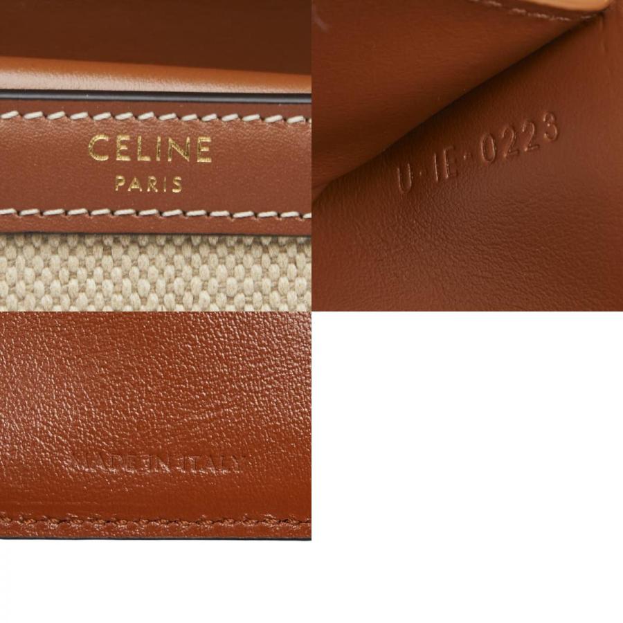 CELINE（セリーヌ） トリオンフ 三つ折り財布 ベージュ ブラウン